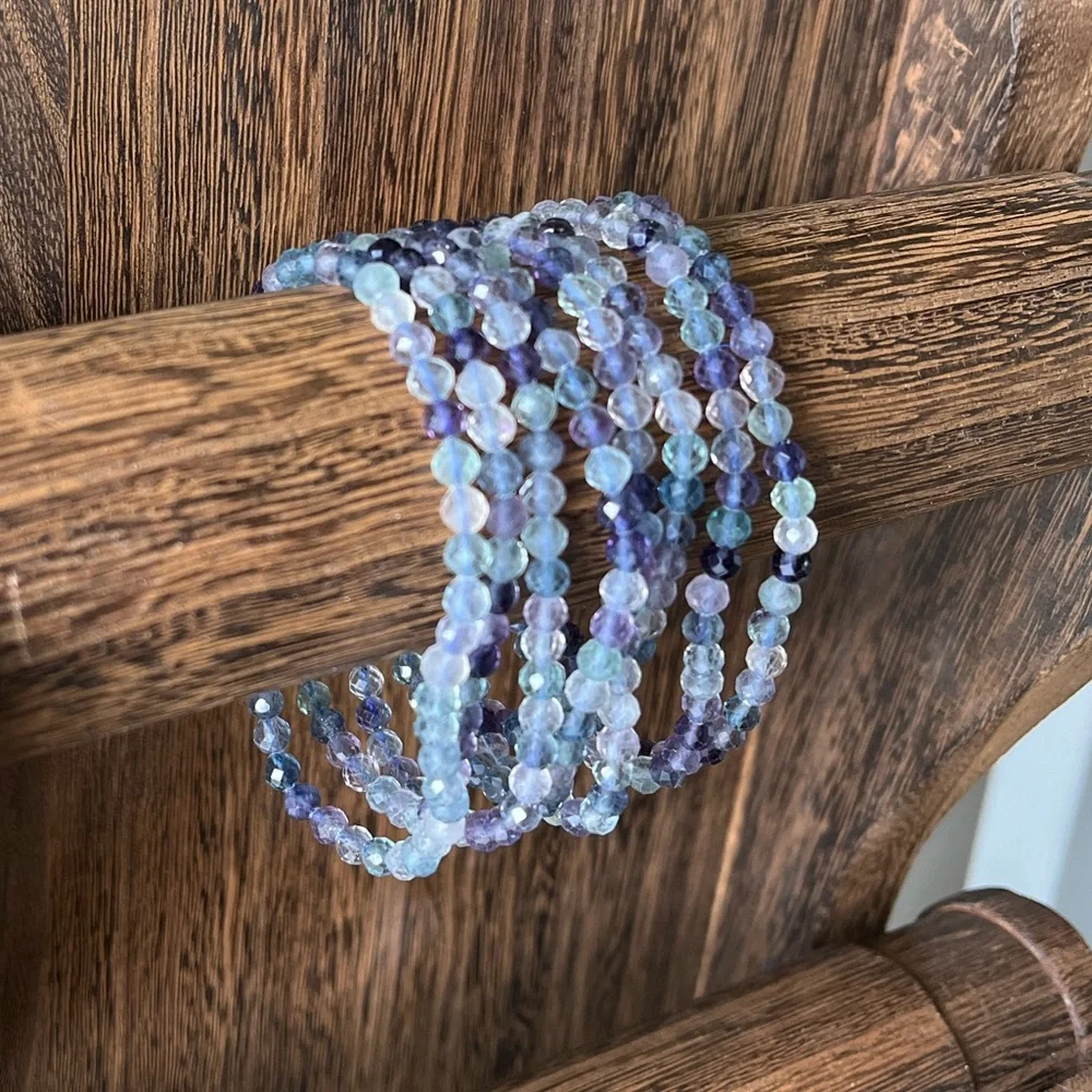 Blue fluorite faceted bracelet - Picture 3 of 4